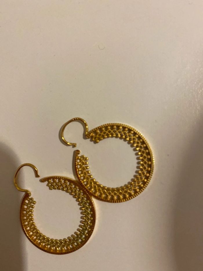 Boucles plaque or oreilles - photo numéro 2