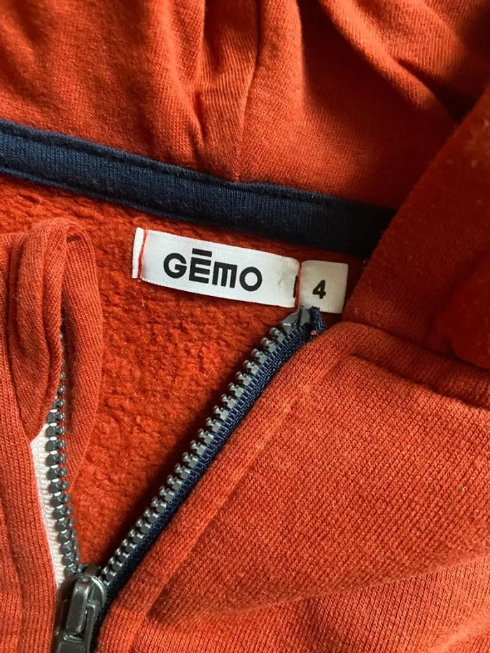 Gilet sweat zippé 4 ans garçon - photo numéro 2