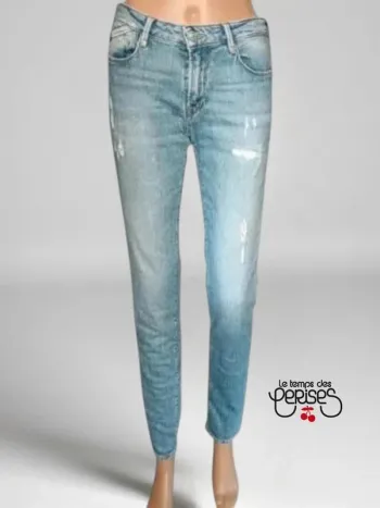 Jeans Le Temps Des Cerises 300/16 slim Pegg destroy bleu N°5 taille intermediaire stretch