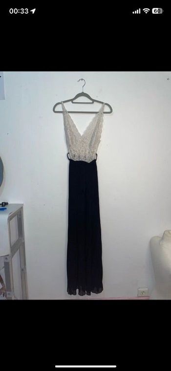 Robe longue noir et blanche