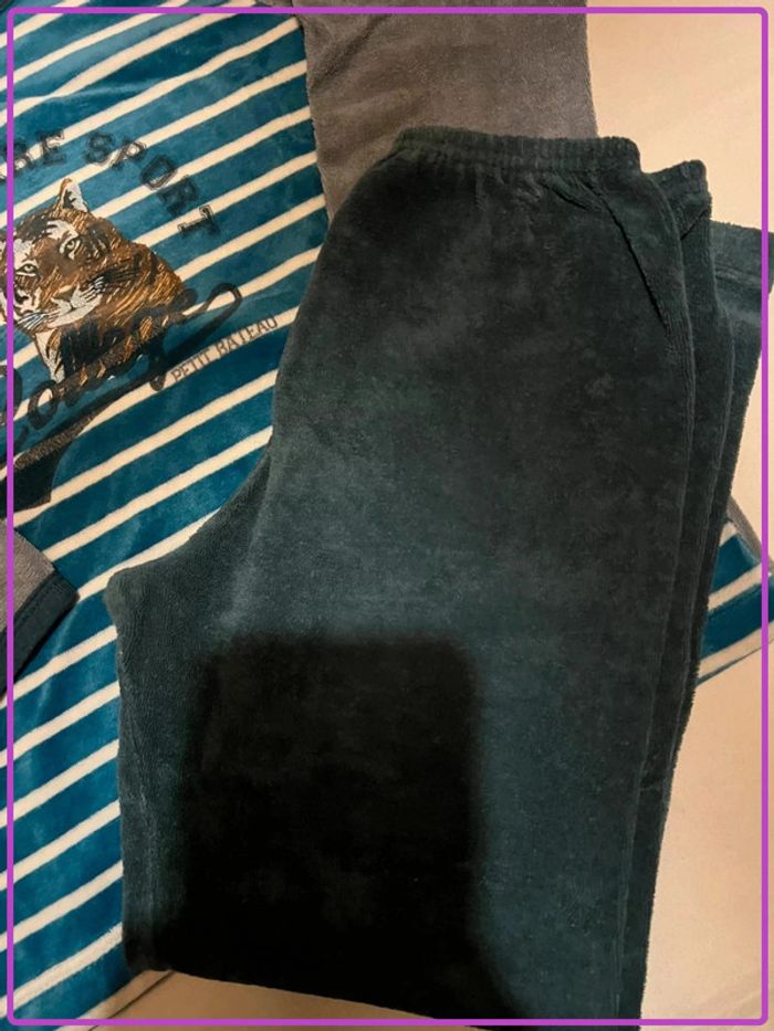 Pyjama deux pièces petit bateau velours - photo numéro 3