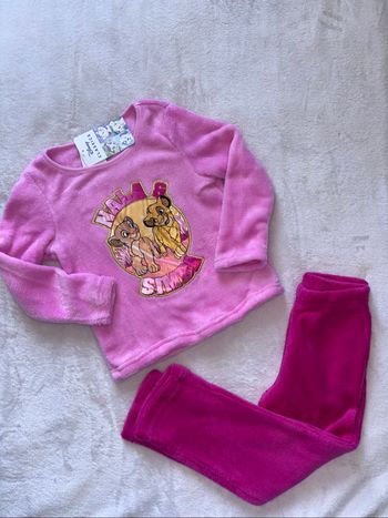 Pyjama polaire rose simba