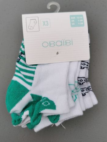 Chaussette neuve 1/3 mois ou 13/14 cm Obaibi 
