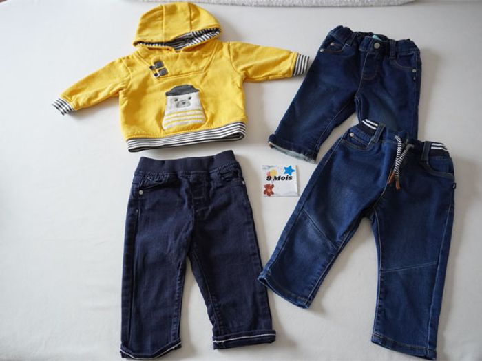 Lot de Vêtements 9 mois : 7 Pantalons + 1 Salopette + 6 Hauts - photo numéro 2