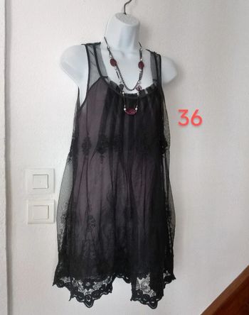 Robe courte dentelle femme 36