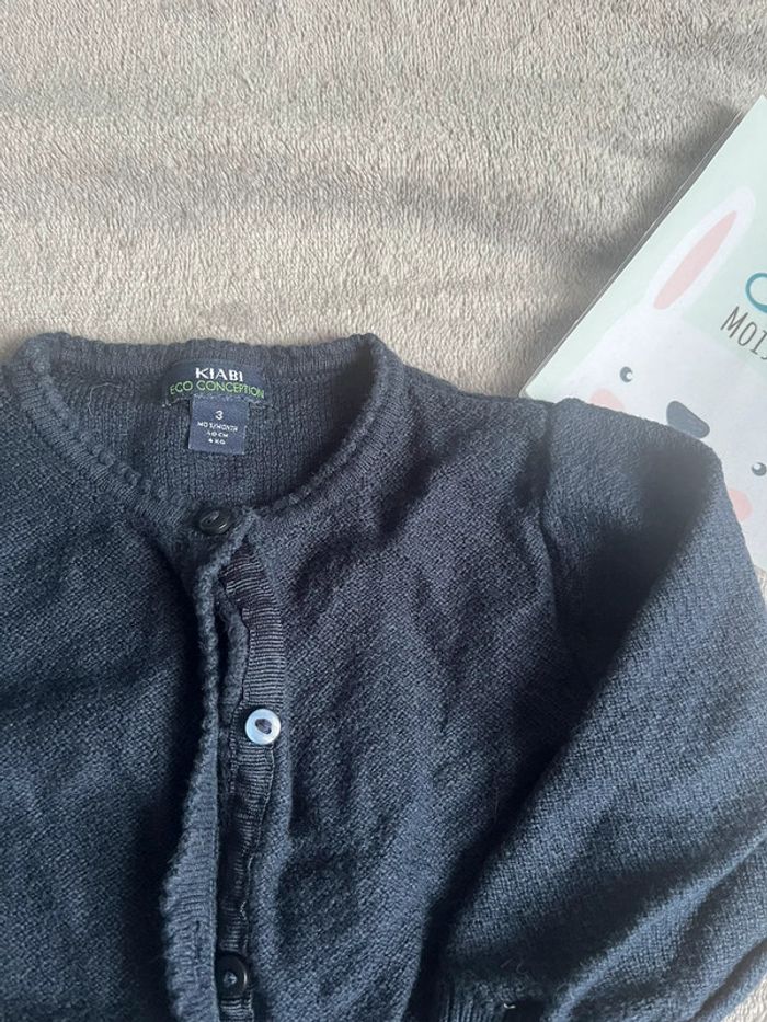 Gilet bleu marine 3 mois - photo numéro 2