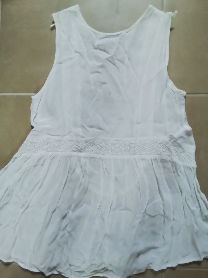 Blouse sans manche blanche femme en XS MANGO TBE - photo numéro 2