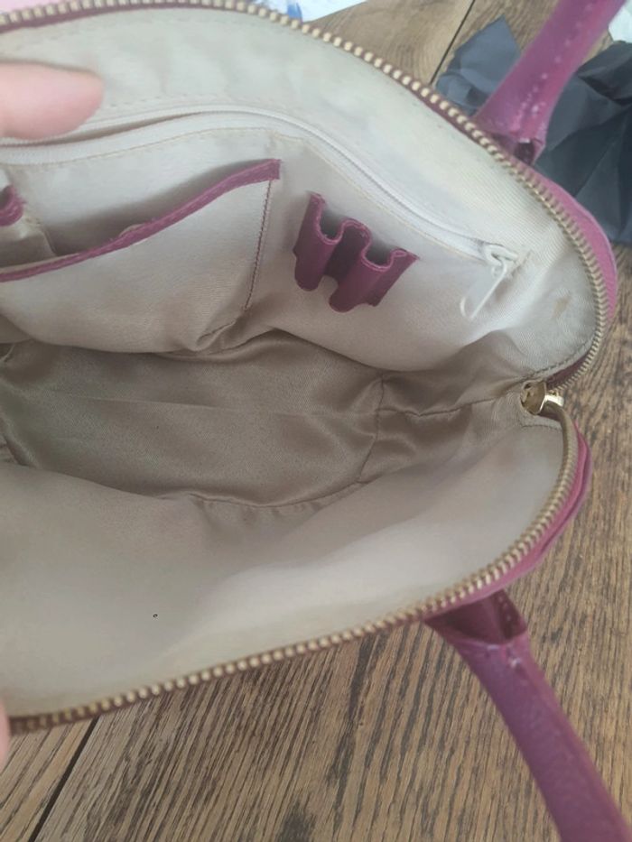 Jolie sac à main No Stress en cuir Violet - photo numéro 19