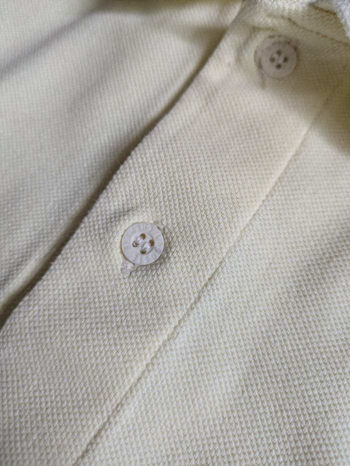 Polo Lacoste jaune paille Vintage - photo numéro 3