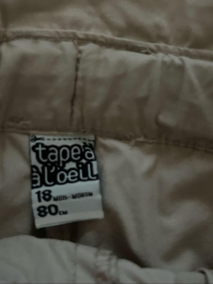Ensemble short marron/teeshirt jaune Tape à l’œil  18 mois - photo numéro 4
