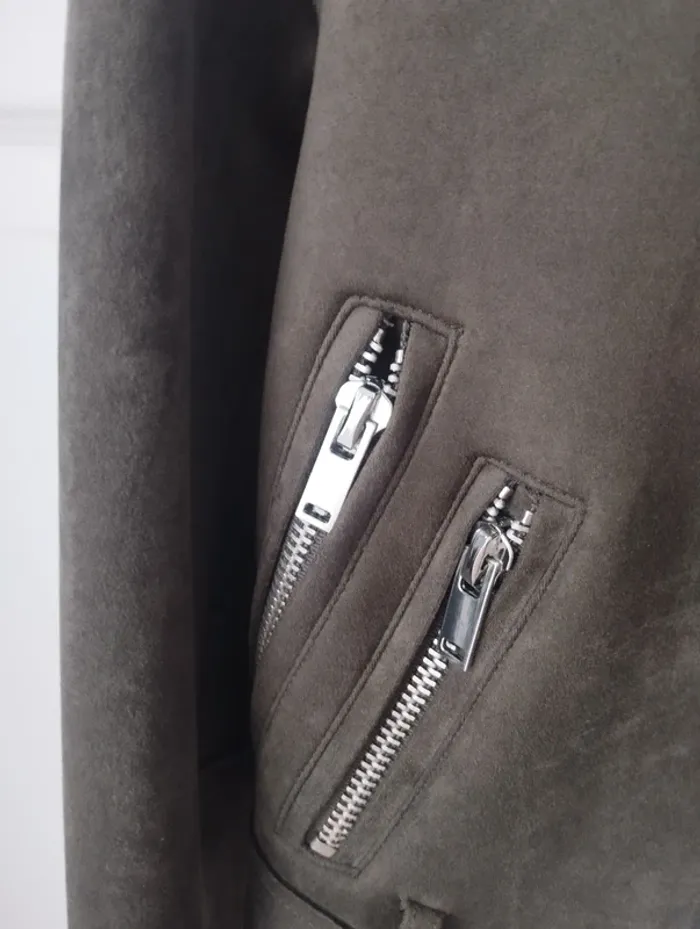 Perfecto en suédine kaki stradivarius S - photo numéro 4