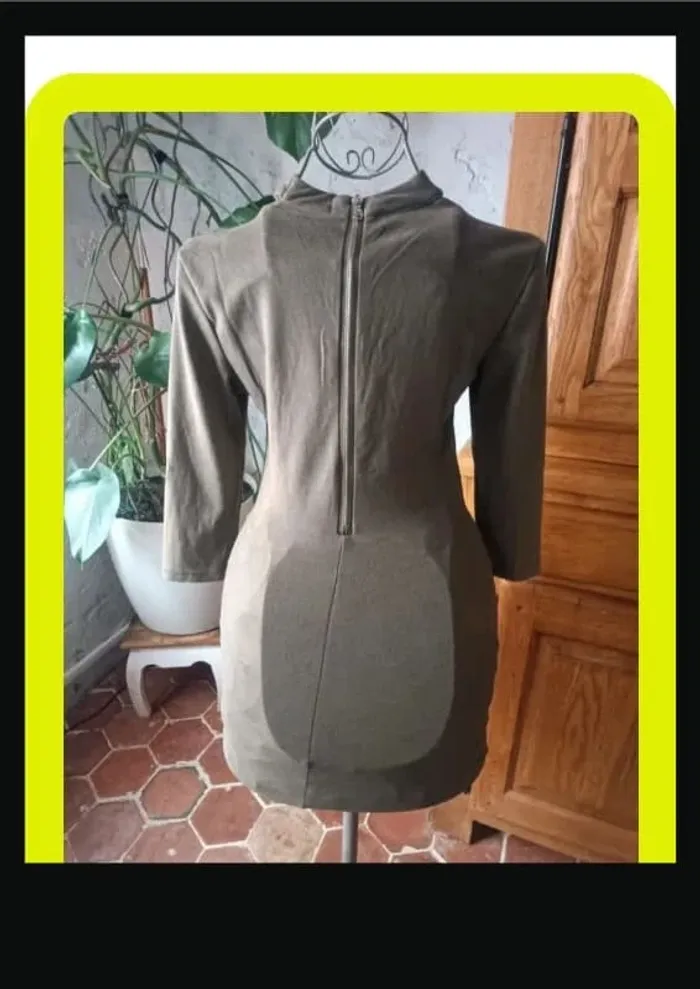 Robe daim kaki taille s - photo numéro 2