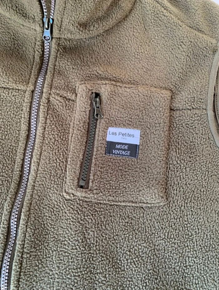 Veste sans manche unisexe vert militaire détails les petites.. taille L - photo numéro 4