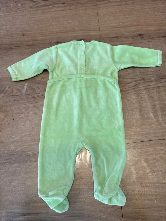 Pyjama velours vert - photo numéro 2
