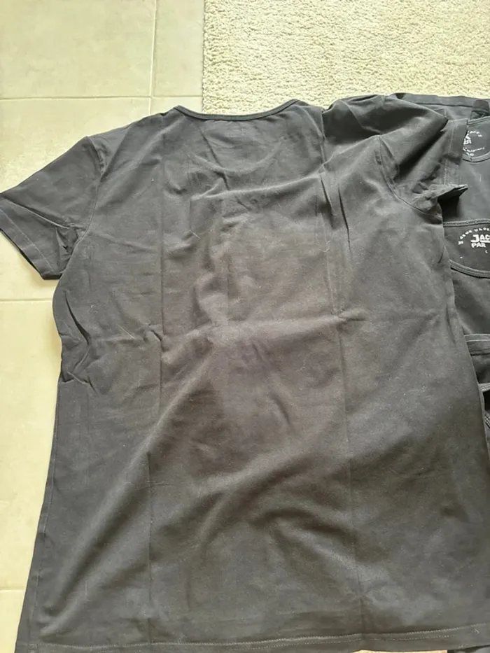 Lot de 6 t-shirt noirs taille XL jack parker - photo numéro 4