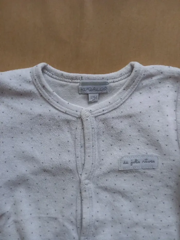 Pyjama / Grenouillère velours 12M - photo numéro 2