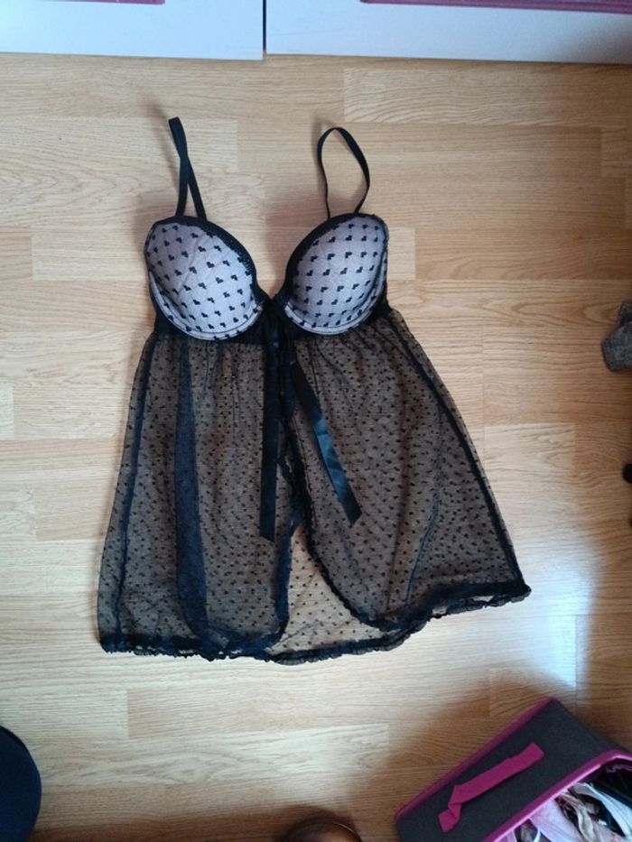 Nuisette noire dentelle 95C (95 C) - photo numéro 8