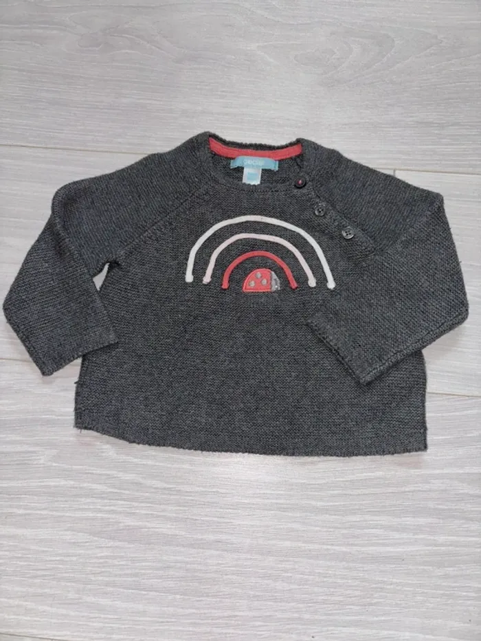 Pull coccinelle - arc en ciel
