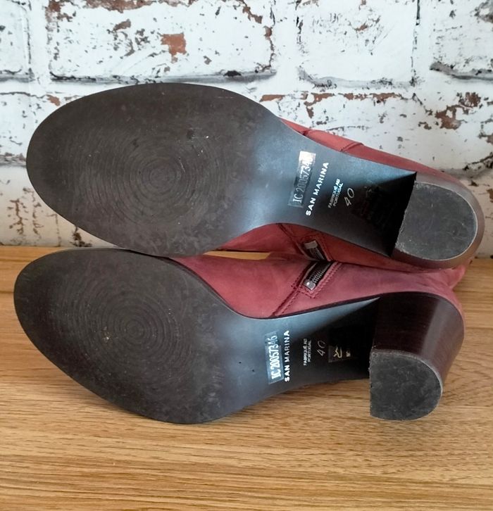 Bottines San Marina cuir bordeaux 40 - photo numéro 6