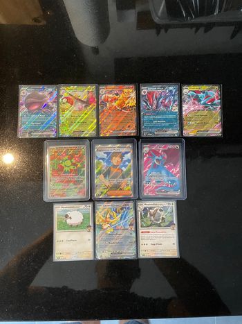 Lot de 11 cartes AR EX Full art EV09 aventure ensemble