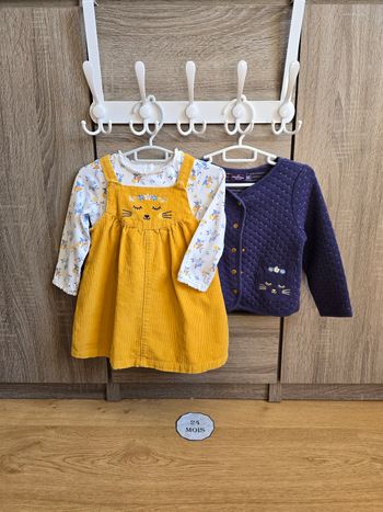 Vêtement Bébé Fille - Ensemble Robe, Gilet, Body - Sergent Major - 24 mois 86