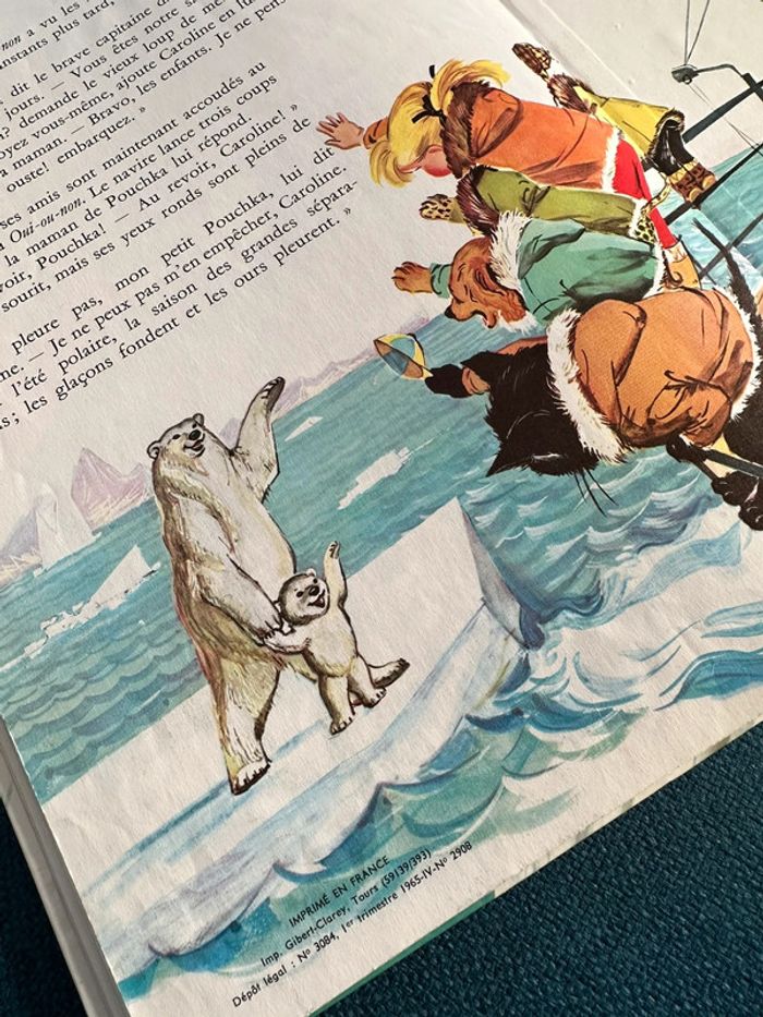 1965 Livre ancien Caroline au Pôle Nord Grands Albums Hachette bd Pierre Probst - photo numéro 6