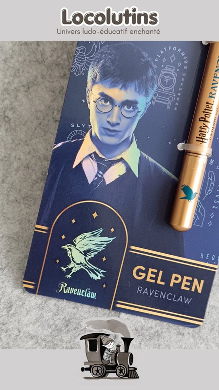 🚂 Stylo gel Harry Potter – Plume dorée Serdaigle - photo numéro 2