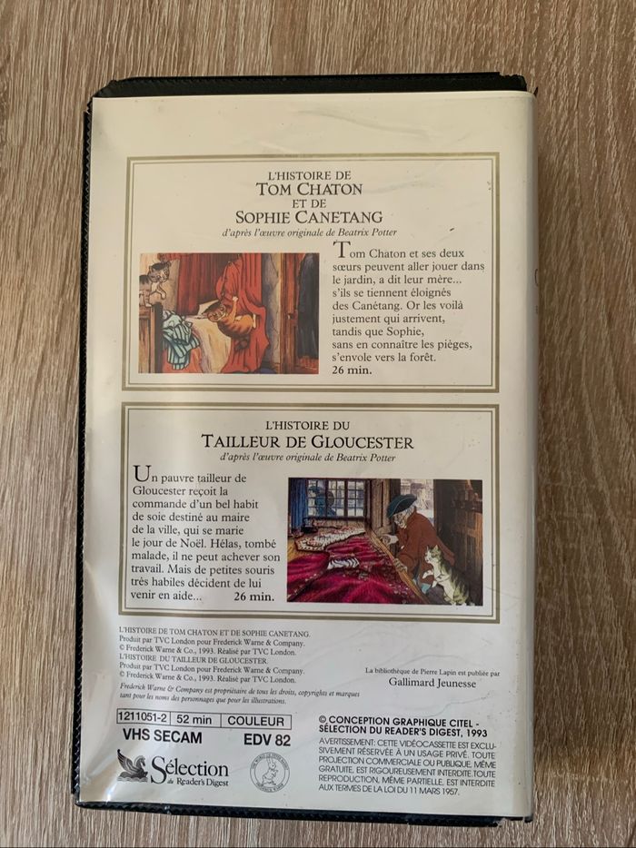 VHS l’histoire de Tom Chaton et de Sophie Canetang - photo numéro 2