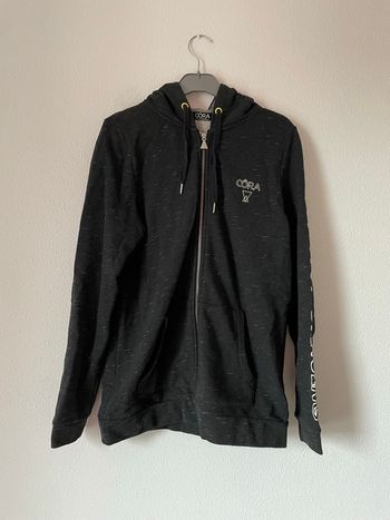 gilet à capuche oora noir gris t38