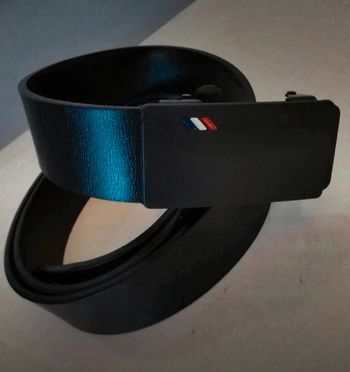 A26 Ceinture homme d'affaire simili cuir noir boucle automatique