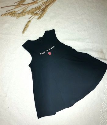 Robe noire sans manche légère bébé fille Kiabi