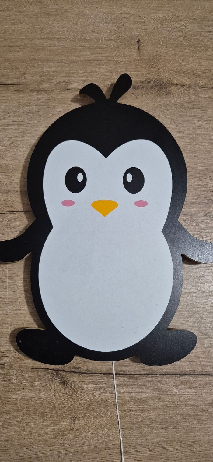 Veilleuse murale pingouin en bois 🐧 - photo numéro 2