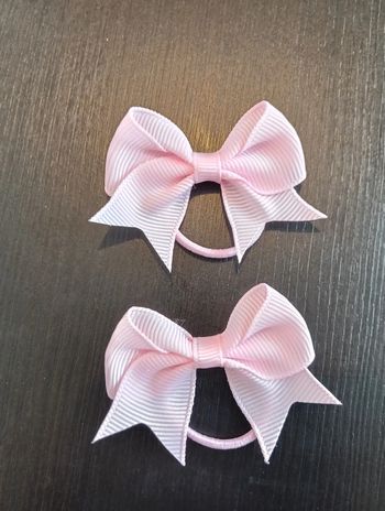 Élastique nœud papillon neuf rose très clair