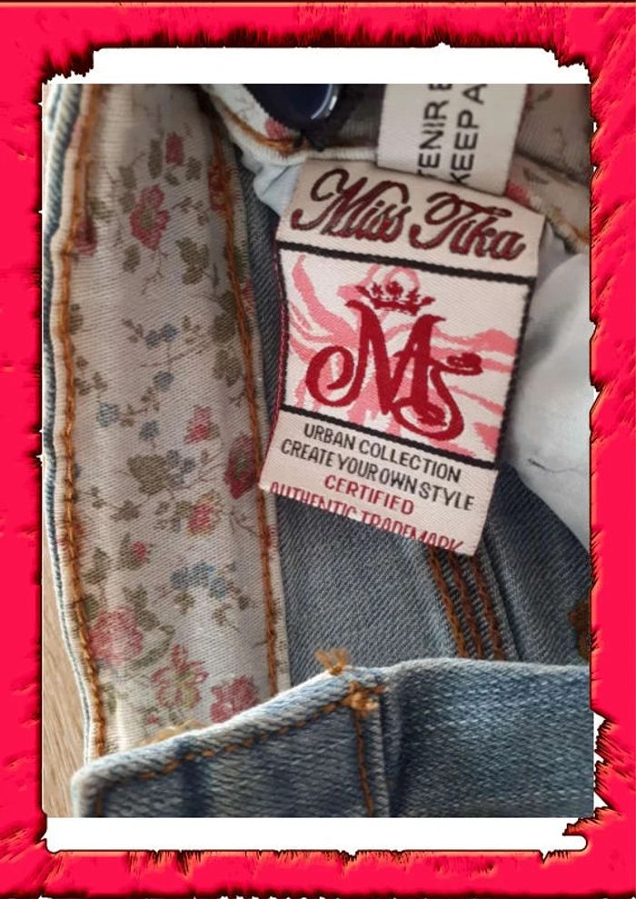 Jeans effet usée taille ajustable 6 ans - photo numéro 5