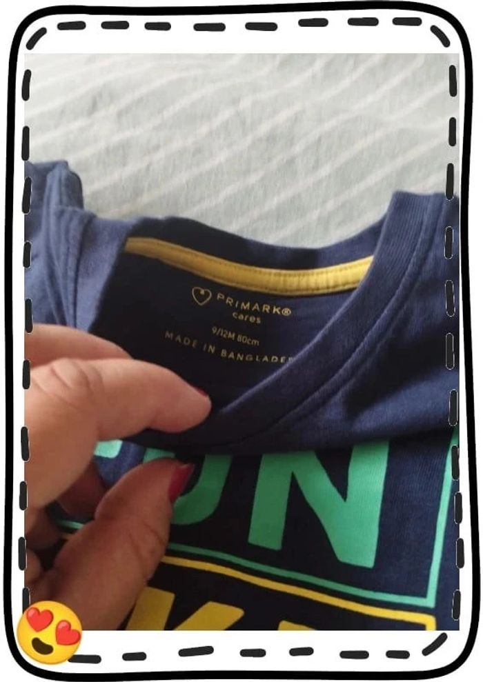 Lot de 2 tee-shirts manches courtes 9-12 mois - photo numéro 3