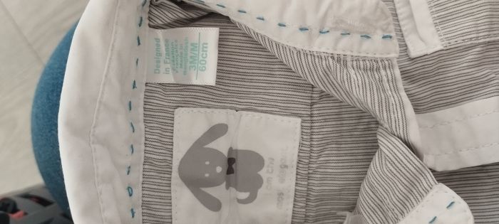 Chemise ML garçon 3 mois obaibi - photo numéro 2