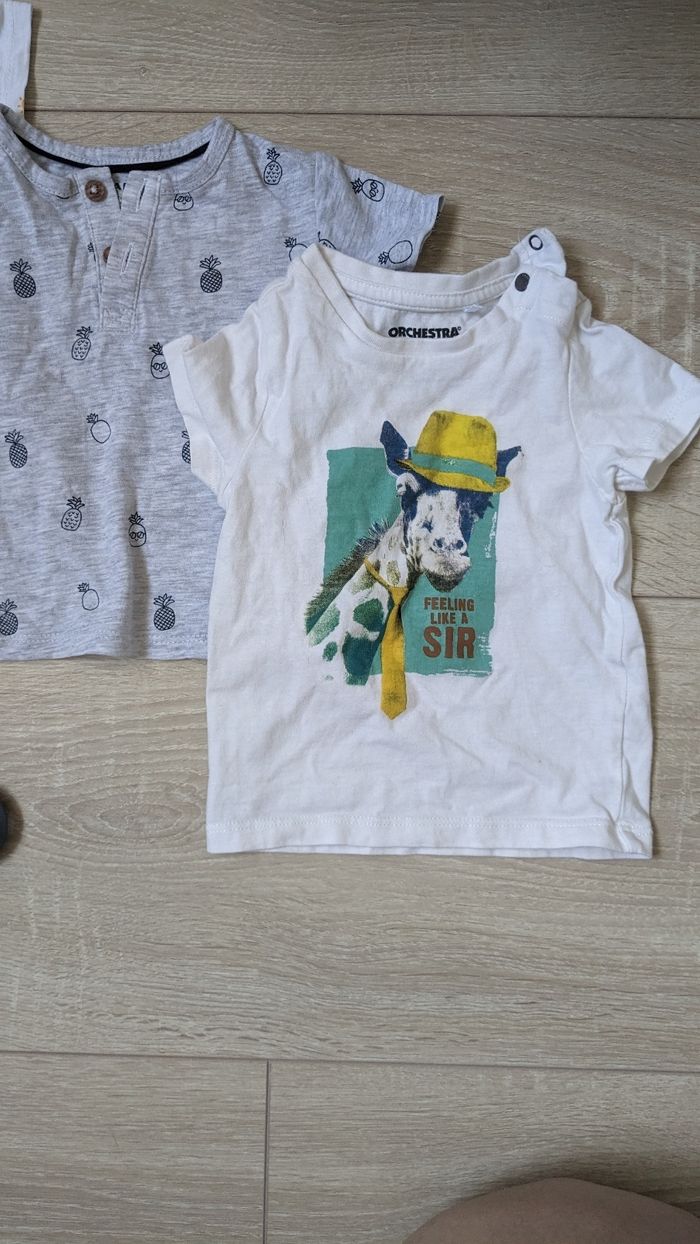 Lot 3 t-shirt manches courtes 6 mois - photo numéro 3