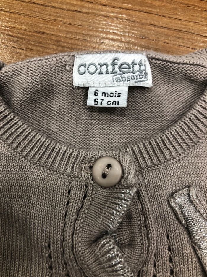 Gilet fille confetti absorba 🌺 taille 6 mois très bon état - photo numéro 2