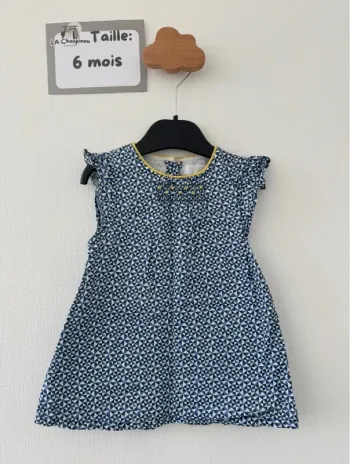Robe bleu - taille 6 mois 🌸
