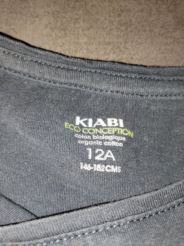 T-shirt fille 12 ans bleu marine fleurs More love - photo numéro 2