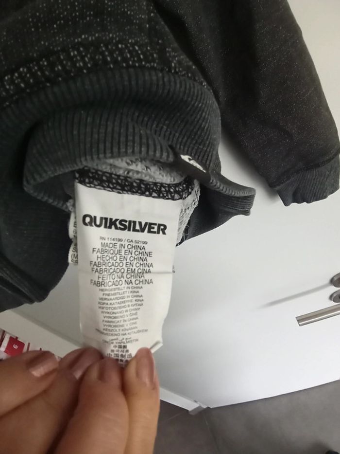 Sweat à capuche zippé Quicksilver 12 ans - photo numéro 6