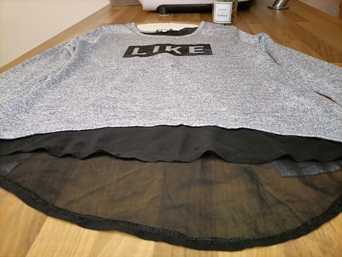 Pull gris pailleté avec chemise intégrée 12 ans Liberto - photo numéro 7