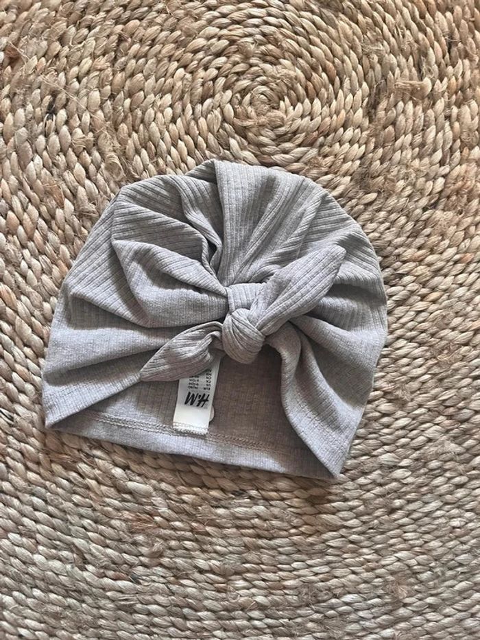 Turban côtelé avec noeud 6-12 mois