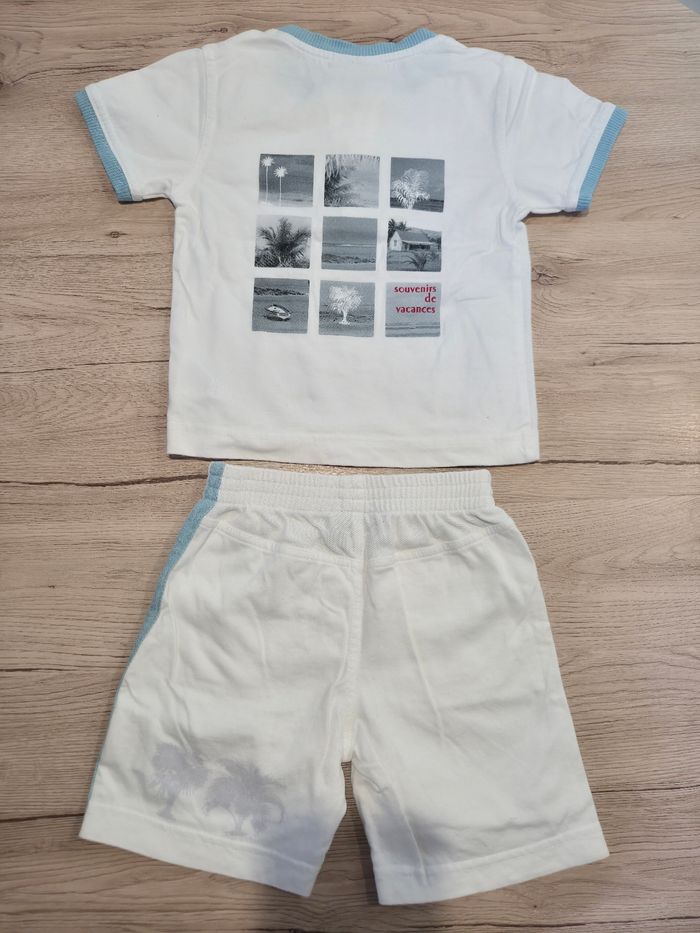 Ensemble short et tee-shirt, Du pareil au même, 18 mois - photo numéro 2