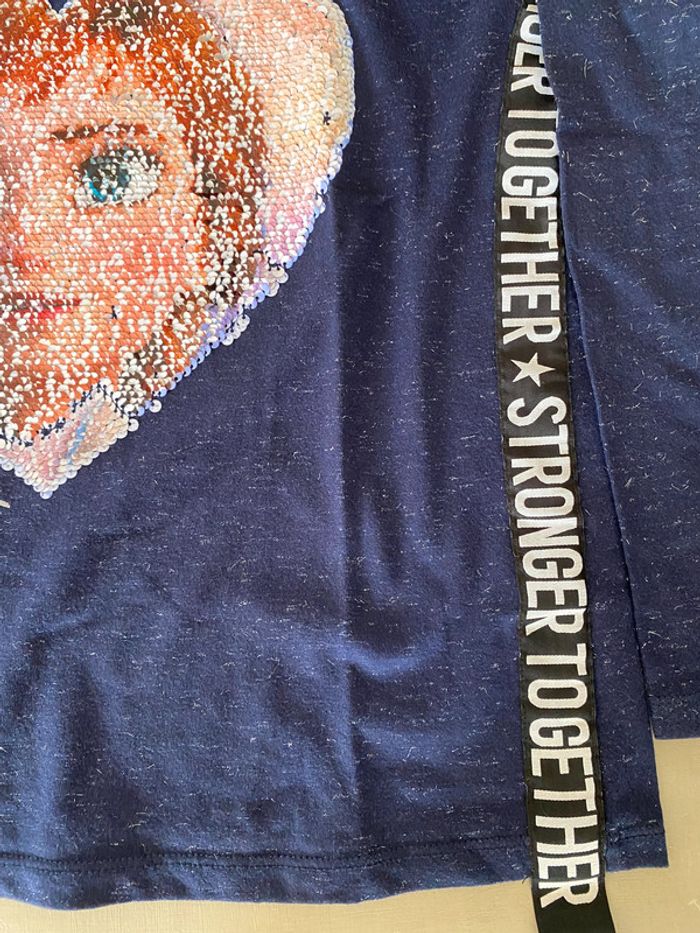 Tee shirt Desigual Disney avec sequins Reine des Neiges manche longue 11-12 ans - photo numéro 6