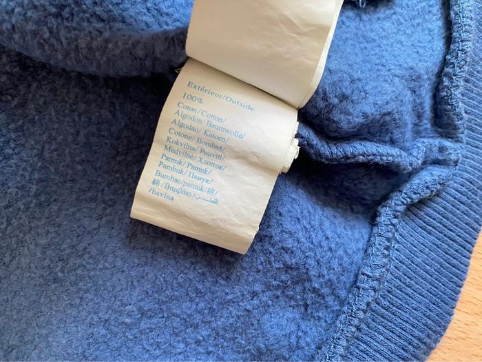 Beau gilet bleu à capuche Obaïbi T. 12 mois/74 cm garçon TBE - photo numéro 7