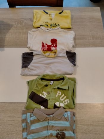 Lot 5 tee-shirts manches longues 6 mois