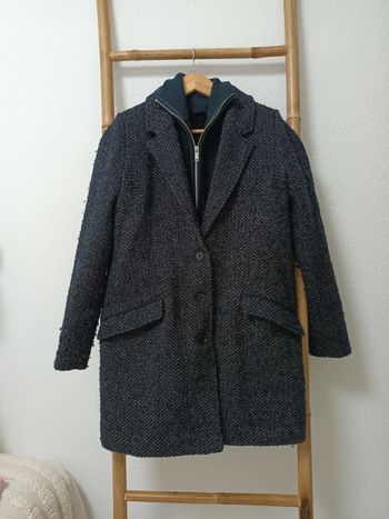 Manteau en laine très chaud bleu marine IKKS Women taille M