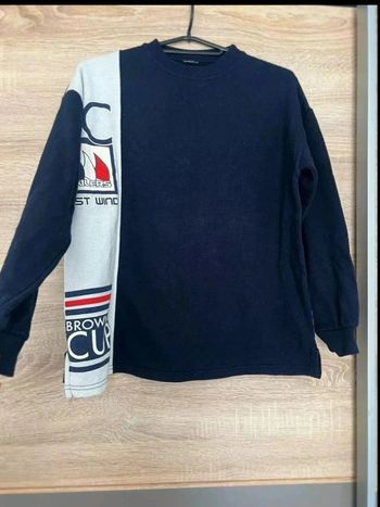 Pull vintage bleu