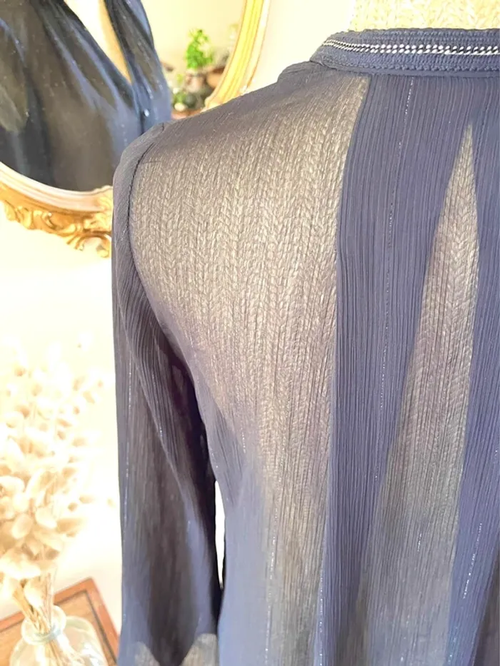 Sublime blouse chemise manche longue noir fluide Zara taille XS - photo numéro 16